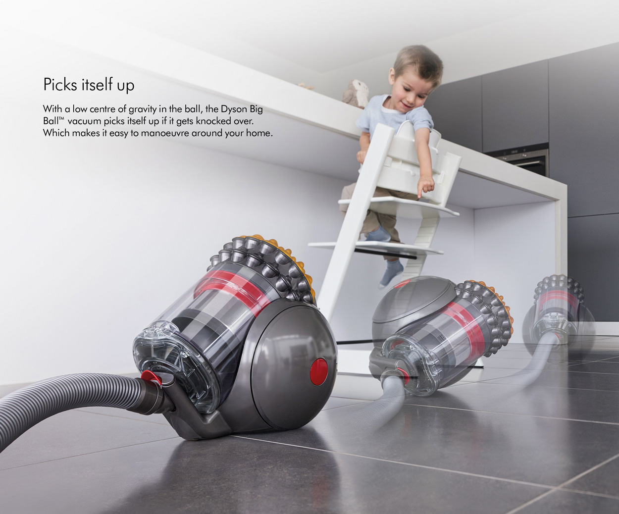 Dyson Big Ball Multifloor corded ball vacuums - Pick itself up